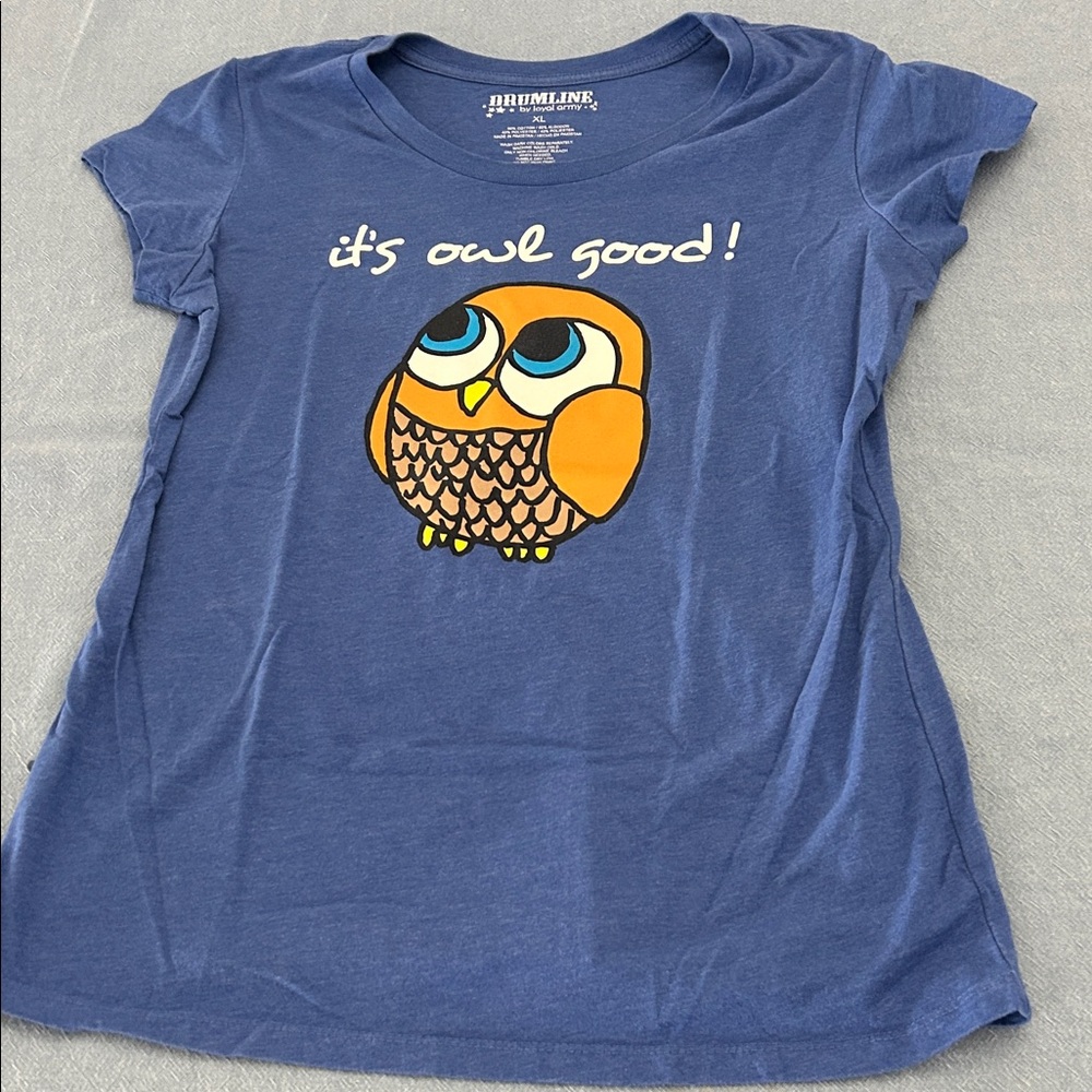 Drumline Women's Blue Owl Graphic Tee